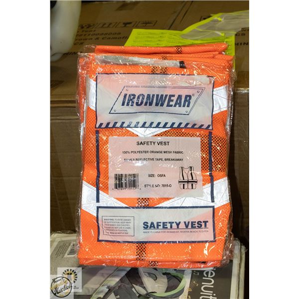 BUNDLE OF 10 BRAND NEW HI-VIZ SAFETY VESTS
