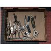 FLAT WITH 16 ASSORTED HAND TOOLS INCL.