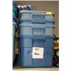 Image 1 : 4 RUBBERMAID TOTES W/LIDS