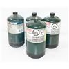 Image 1 : LOT OF 4 MINI GREEN PROPANE TANKS