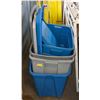 ASSORTED PLASTIC STORAGE BINS