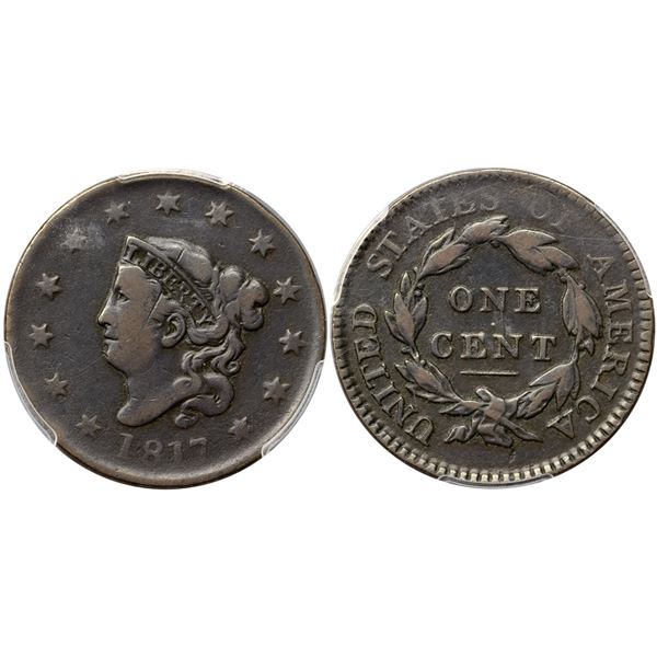 1817 N-7 R7 (as a die state) PCGS graded F12