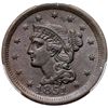 Image 2 : 1851 N-14 R2 First 1 Repunched, PCGS graded MS63 Brown