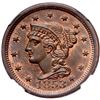Image 2 : 1853/3 N-4 R3+ Repunched 3, NGC graded MS63 Red & Brown