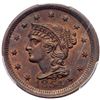 Image 2 : 1854 N-25 R3 Stray 4 in Hair, PCGS graded MS64 Red & Brown, CAC Approved