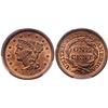 Image 1 : 1856 N-1 R1 Italic 5 PCGS graded MS63 Red & Brown, CAC Approved
