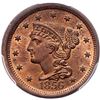 Image 2 : 1856 N-1 R1 Italic 5 PCGS graded MS63 Red & Brown, CAC Approved
