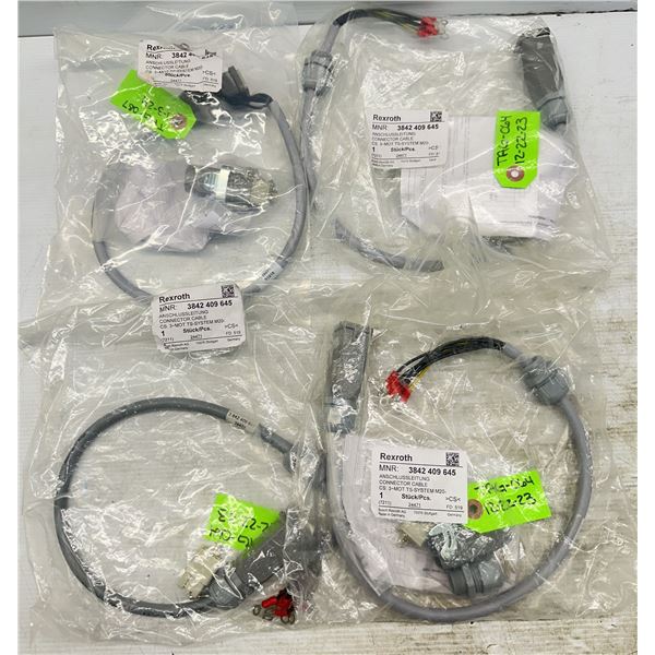 (4) Rexroth #3842 409 645 Connector Cables