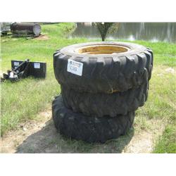 (1) LOT 3 15.5-25 TIRES & WHEELS