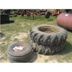 (1) LOT 4 TRACTOR TIRES & WHEELS