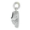 Image 4 : Estate Solid 18K White Gold Detailed Lucky Baby Shoe Charm Pendant w/ Jump Ring