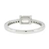 Image 3 : 14k White Gold 1.21 ctw GIA Emerald Cut Sideways Diamond Solitaire Engagement Ri