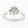 Image 6 : NEW Classic 18k White Gold 5.25mm Pearl 0.40 ctw Round Diamond Flower Cluster Ri