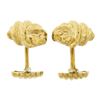 Image 3 : Henry Dunay 18k Yellow Gold Hammered Finish Infinity Love Knot Men's Cufflinks