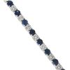 Image 5 : New 18k White Gold 12.26 ctw Top Quality Diamond & Sapphire Tennis Line Bracelet