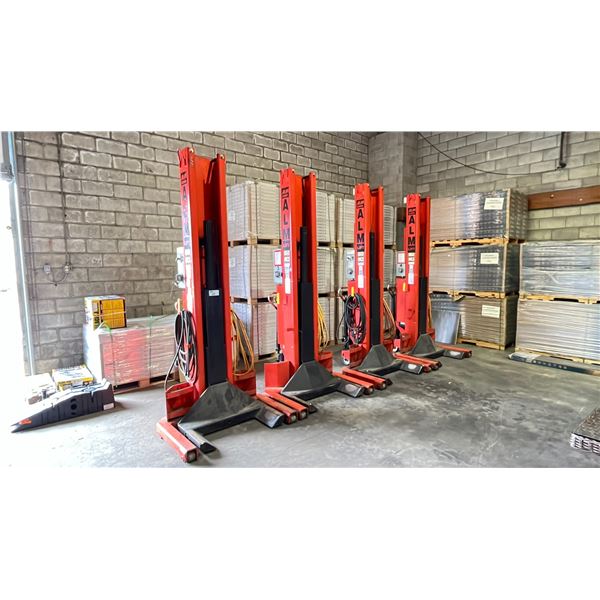 SET OF 4 ALM LIFT PORTABLE 18,000 LBS CAPACITY AUTOMOTIVE LIFTS MODEL WE-18