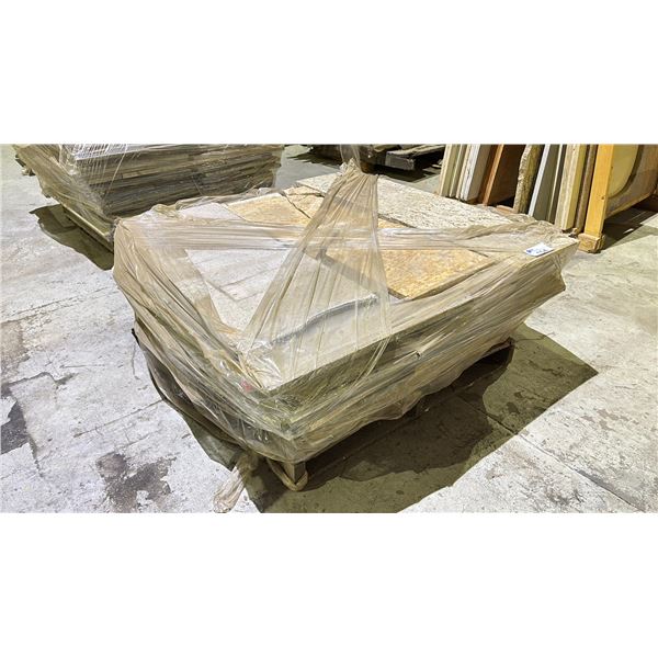 PALLET OF ASSORTED GRANITE SLAB PIECES (SOME BROKEN)