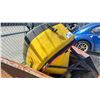 Image 2 : SNOW PLOW ATTACHMENT, SALT SPREADER & A HOSE *MUST TAKE ALL ON PALLET*