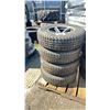 Image 1 : 4 - CONSTANCY ST205/75 R14 TRAILER SERVICE ONLY TIRES WITH RIMS