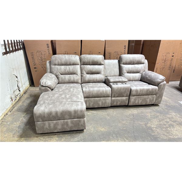 *NEW IN BOX* 10 STORIES COLLECTION RHYLEN RECLINER SOFA - LEFT *2 BOXES TOTAL*