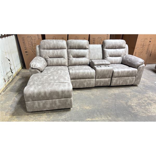 *NEW IN BOX* 10 STORIES COLLECTION RHYLEN RECLINER SOFA - LEFT *2 BOXES TOTAL*