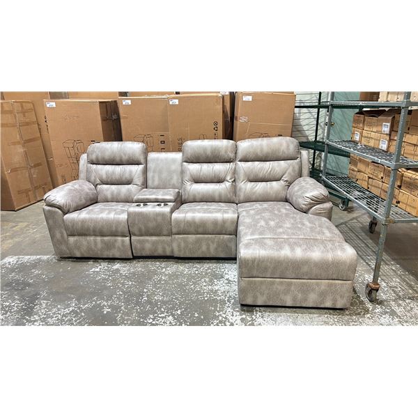 *NEW IN BOX* 10 STORIES COLLECTION RHYLEN RECLINER SOFA - RIGHT *2 BOXES TOTAL*