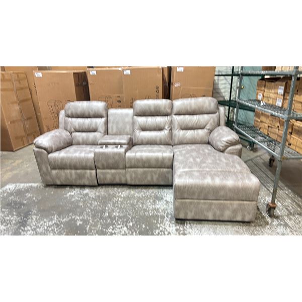 *NEW IN BOX* 10 STORIES COLLECTION RHYLEN RECLINER SOFA - RIGHT *2 BOXES TOTAL*