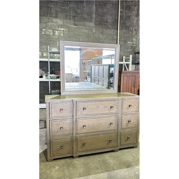 LEGACY CLASSIC 9 DRAWER DRESSER WITH VANITY 65" X 18" X 39"