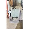 Image 2 : FARM JACK, HOSE REEL WITH ROPE & WOOD