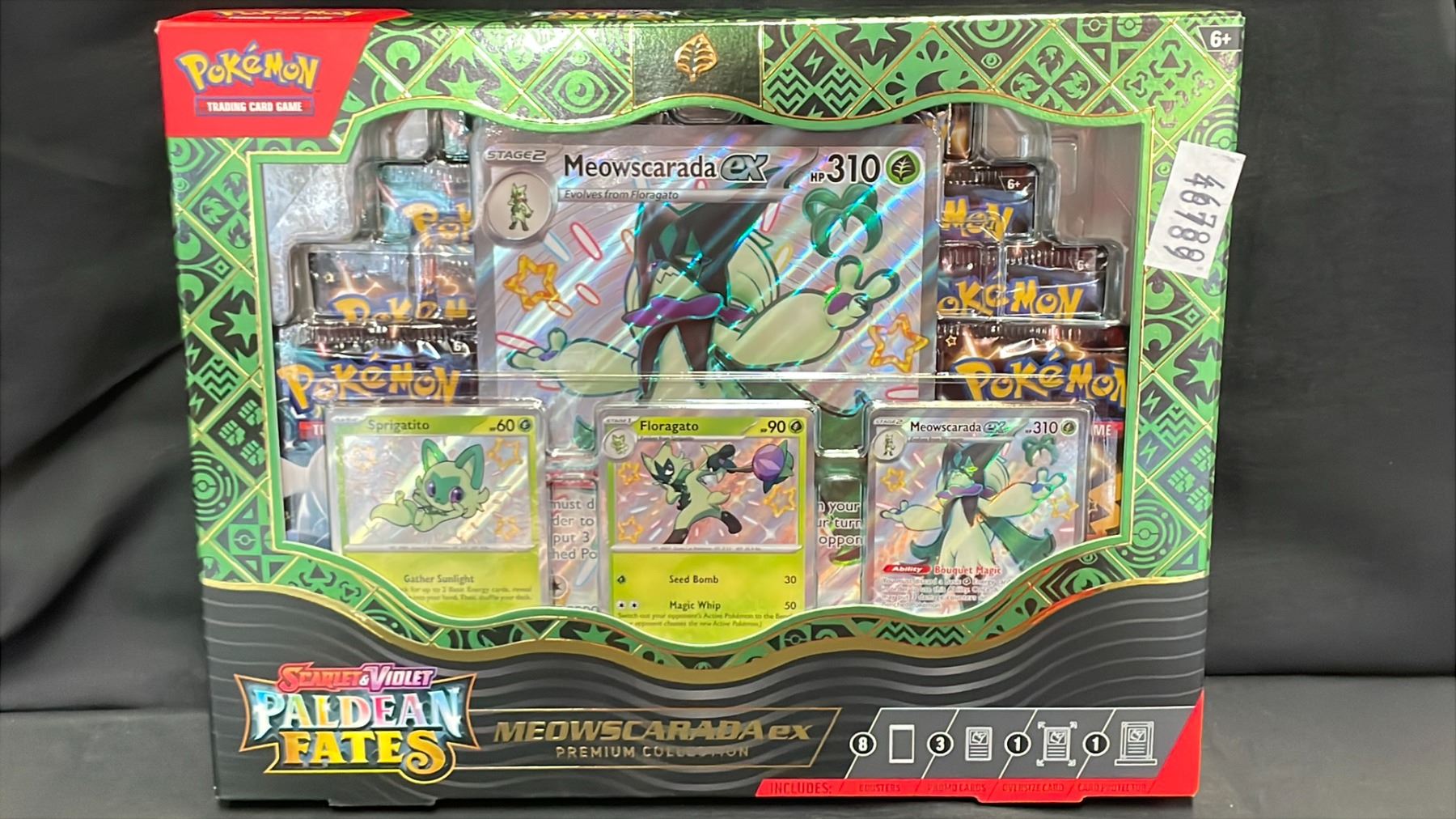 Collection Able Card *SEALED* POKEMON SCARLET & VIOLET PALDEAN FATES MEOWSCARDSA EX PREMIUM ...