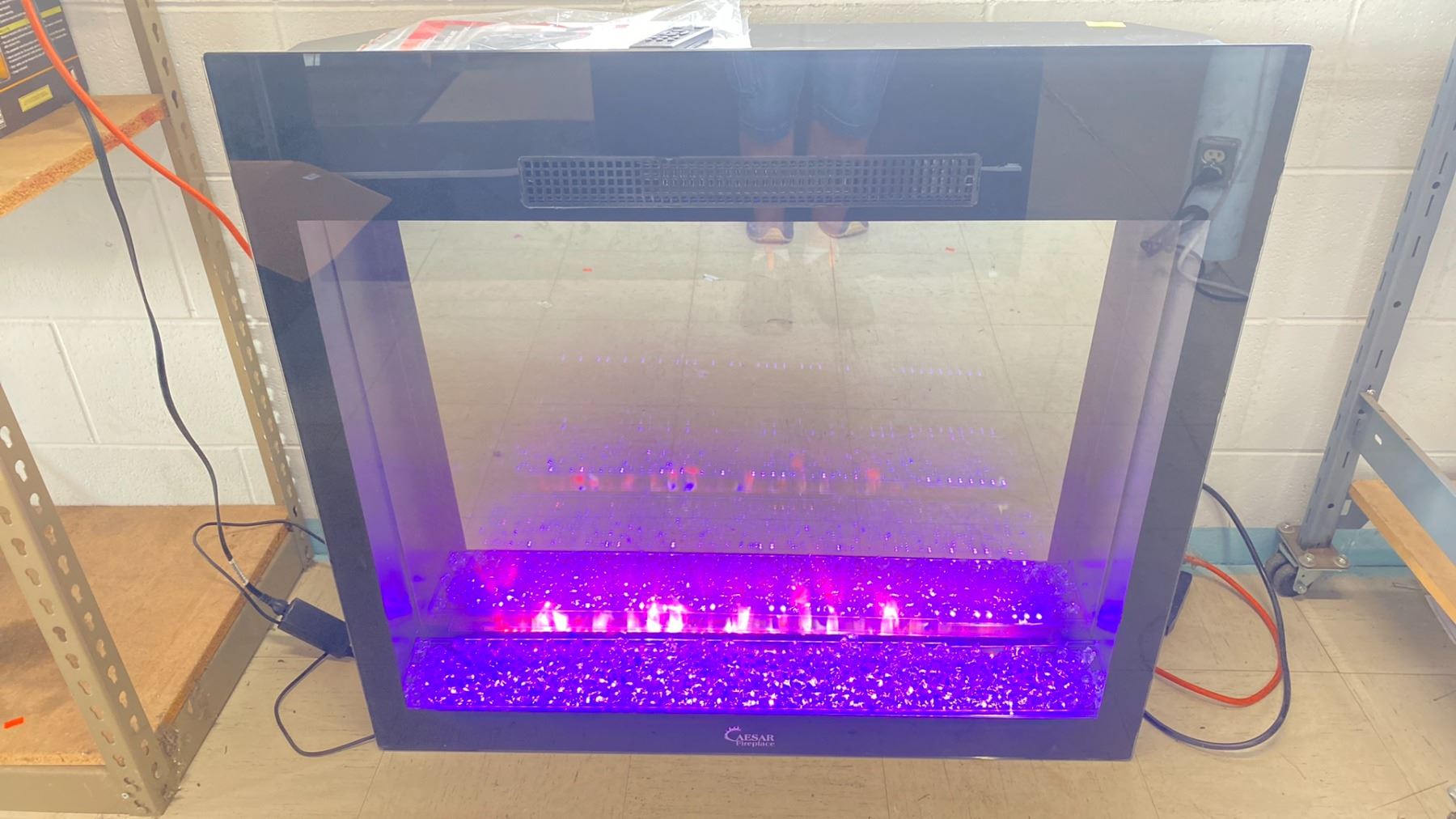CAESAR LED ELECTRIC FIREPLACE - MANY ASSORTED LED COLOR COMBINATIONS W ...