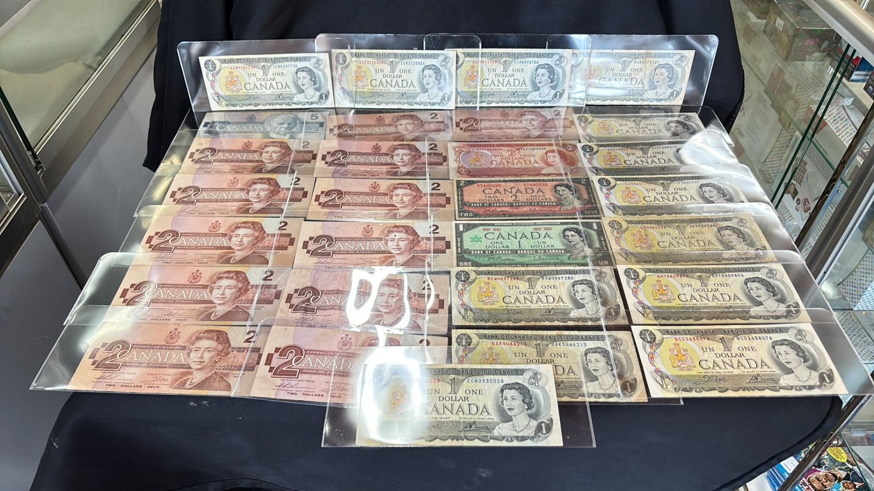 1 $5 CAD BANK NOTE, 14 $2 CAD BANK NOTES & 14 $1 CAD BANK NOTES - Able ...