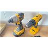 Image 2 : DEWALT 18V CORDLESS TOOL SET - 1/4" IMPACT DRIVER, 1/2" DRILL/DRIVER, (1) BATTERY, (1) CHARGER