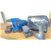 Image 2 : 2 MASTERCRAFT CORDLESS DRILLS WITH (2) CHARGERS, (3) BATTERIES AND (2) CASES