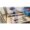Image 2 : TOOLBOX W/CONTENTS, BAR CLAMPS INCLUDING IRWIN QUICK-GRIP AND LEVEL
