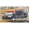 Image 1 : SONY DIGITAL AUDIO/VIDEO CONTROL CENTER WITH POWER CORD, 3 JVC SPEAKERS, 2 PIONEER SPEAKERS & A BOX