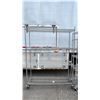 Image 1 : MOBILE 4 TIER CHROME FINISH METRO STYLE RACK - APPROX. 48"W X 18"D X 77"H