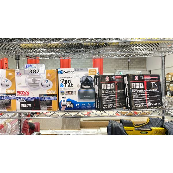 BOSS AUDIO SYSTEMS MR60W 6.5" MARINE 2 WAY FULL RANGE SPEAKER SYSTEM, SAWNN PAN & TILT SECURITY