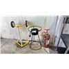 Image 1 : FIRE COOKER, ACETYLENE BOTTLE & A EZ ROLL WIRE RACK