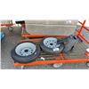 Image 1 : 2 TRAILER TIRES & A WRANGLER SPARE TIRE MOUNT *CART NOT INCLUDED*