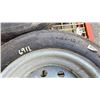 Image 2 : 2 TRAILER TIRES & A WRANGLER SPARE TIRE MOUNT *CART NOT INCLUDED*