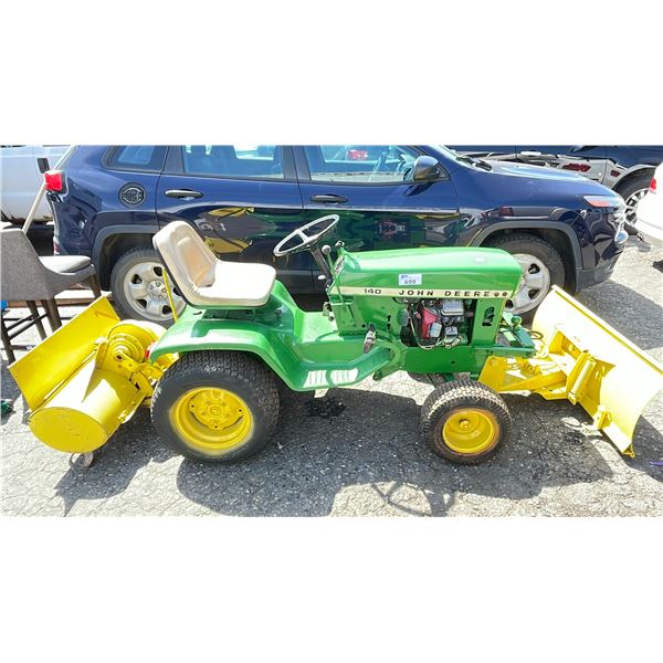 JOHN DEERE 140 WITH PLOW & TILLER