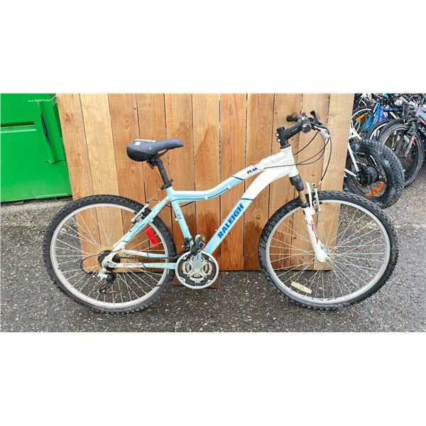 RALEIGH BLUE/WHITE 21 SPEED BIKE