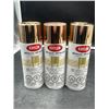 Image 1 : Krylon Metallic Bright Gold Spray Paint,  Set of 3 x 312g