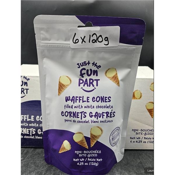 Just The Fun Part Waffle Cones Filled With Milk White Chocolate 6 x 120g