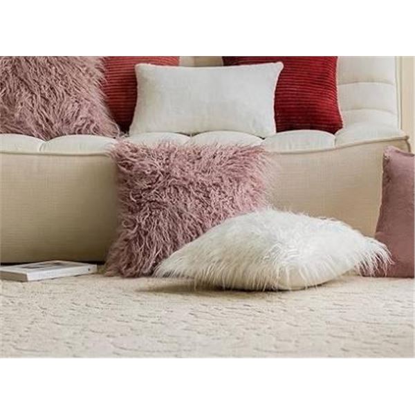 Pacific Home Fashion Throw Pillow Covers, 18×18 Inch, Pink and White
