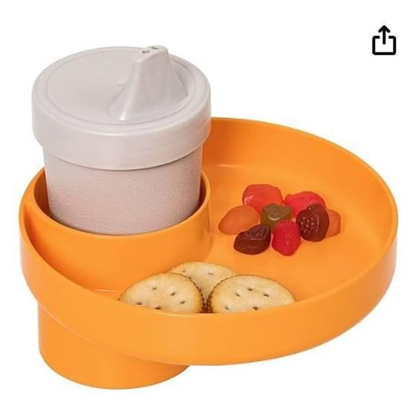 My Travel Tray/Round – Extend Your Current Cup Holder to Hold Your Cup Plus a Tray for Snac