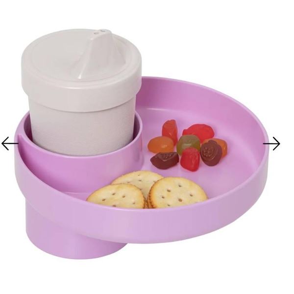 My Travel Tray/Round – Extend Your Current Cup Holder to Hold Your Cup Plus a Tray for Snac