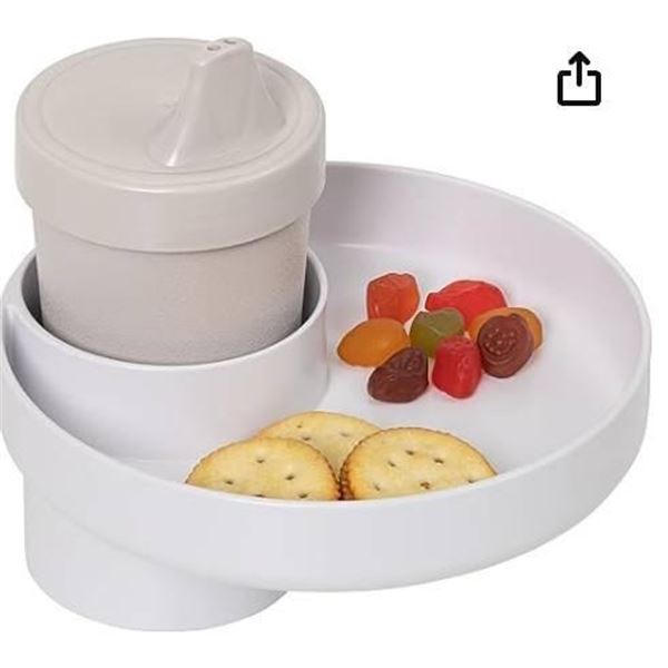 My Travel Tray/Round – Extend Your Current Cup Holder to Hold Your Cup Plus a Tray for Snac