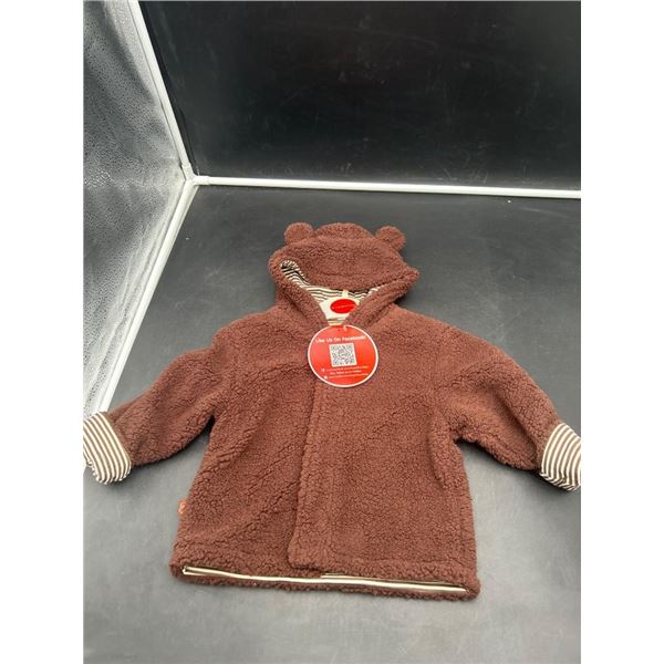 Magnificent Baby Unisex-Baby Infant Fleece Bear Jacket, Ash/Lemon, 12-18 Months With Magnetic Closur